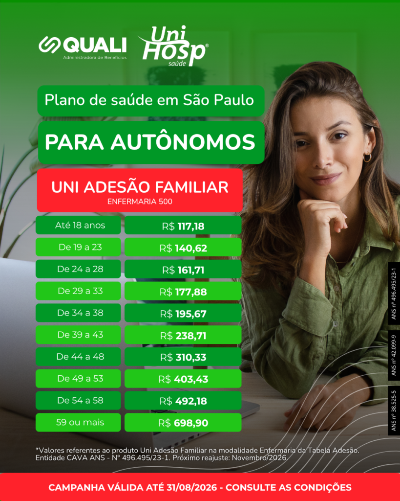 UniHosp - Tabela enfermaria - Autônomos Feed